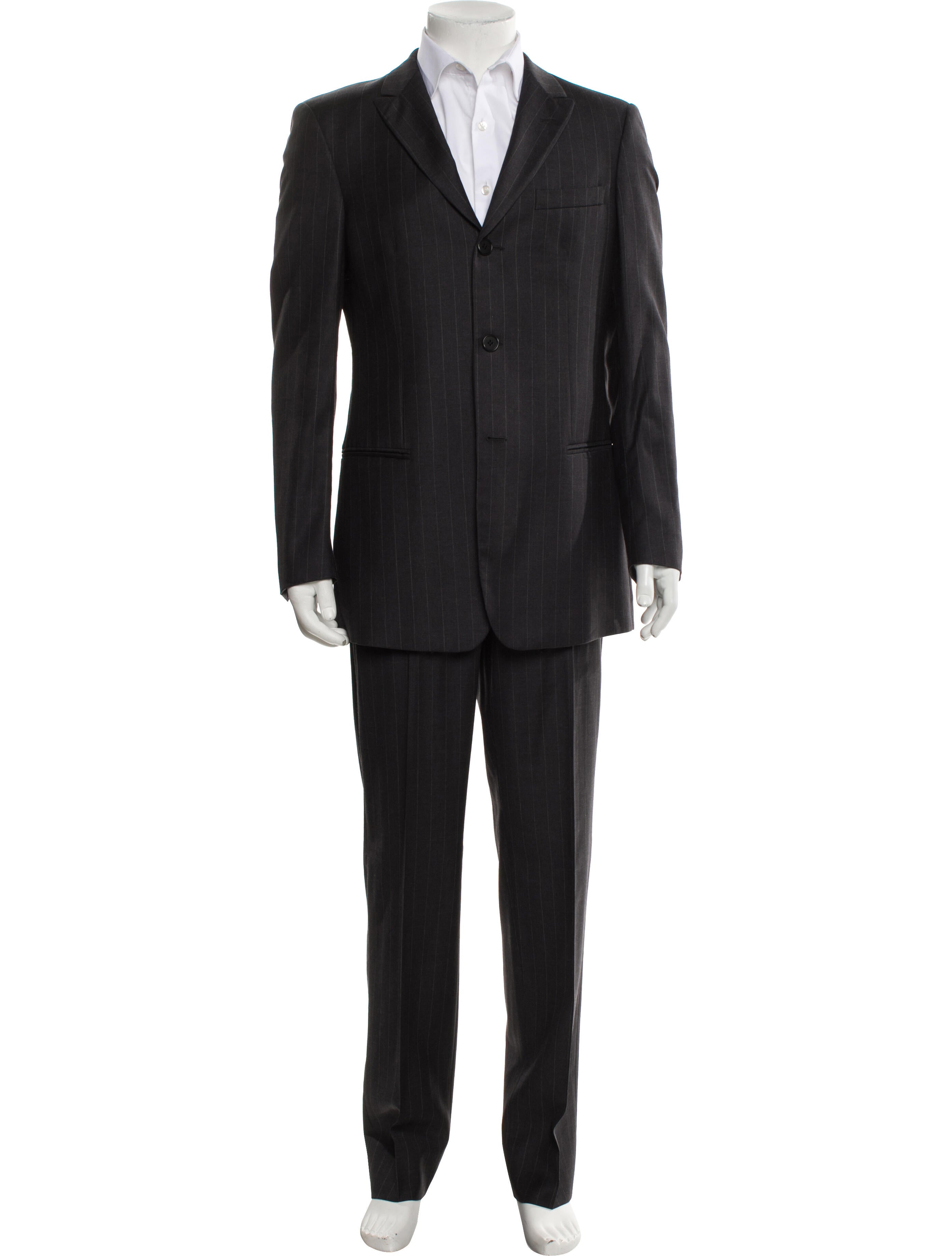 Emporio Armani Virgin Wool Striped Two-Piece Suit
