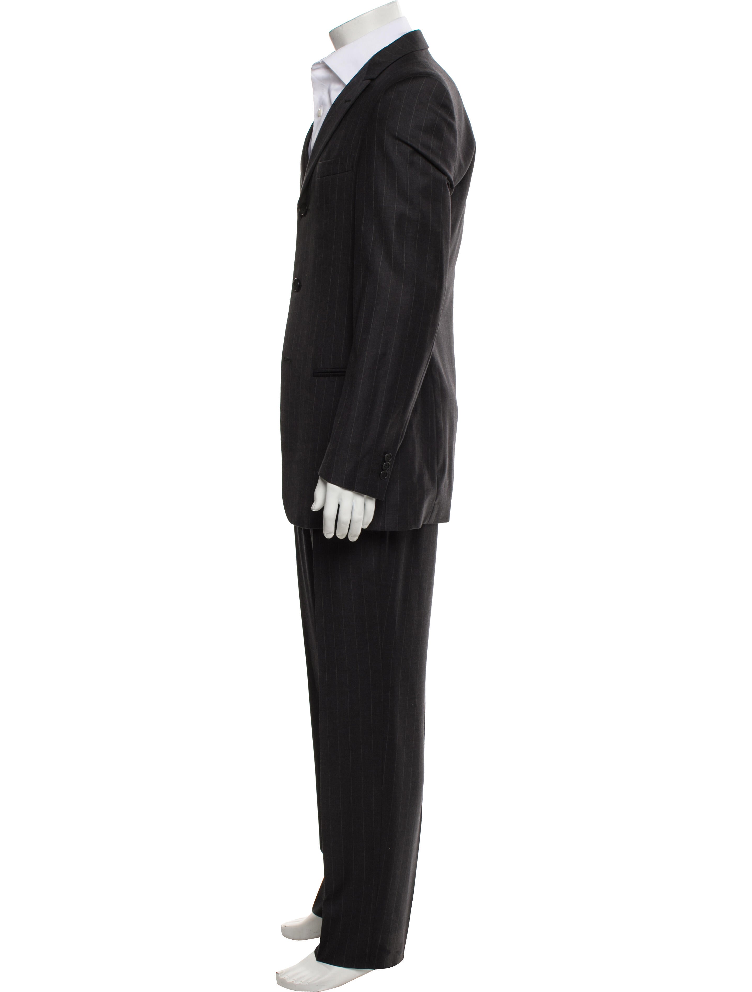 Emporio Armani Virgin Wool Striped Two-Piece Suit