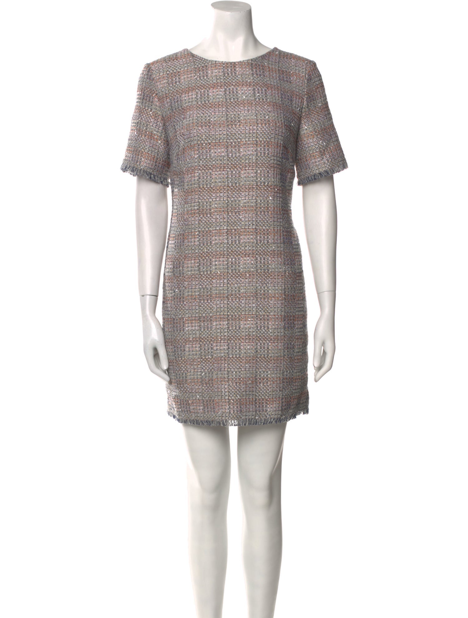 Emporio Armani Tweed Pattern Mini Dress