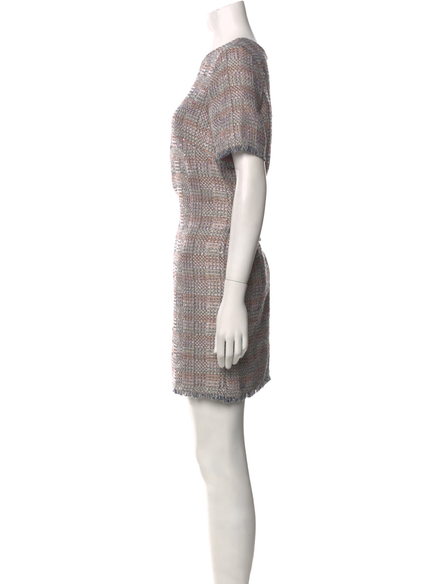 Emporio Armani Tweed Pattern Mini Dress