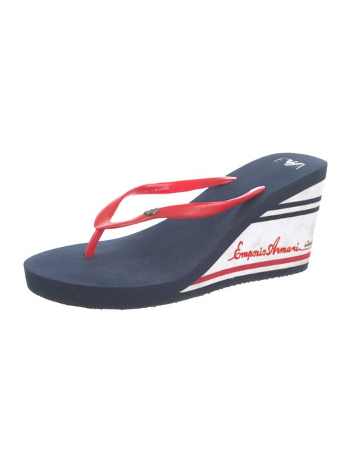 Emporio Armani Rubber Printed Flip Flops