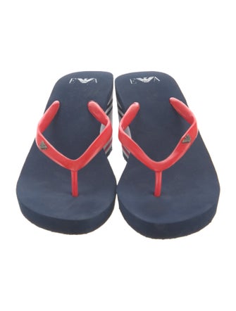 Emporio Armani Rubber Printed Flip Flops