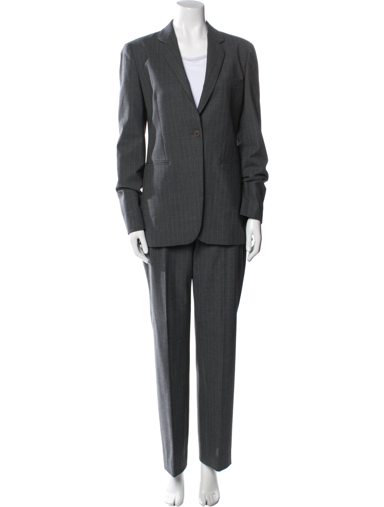 Emporio Armani Wool Striped Pant Set