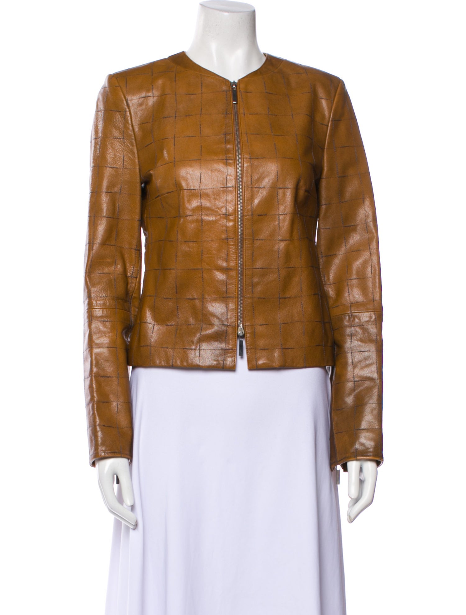 Emporio Armani Goat Leather Animal Print Evening Jacket