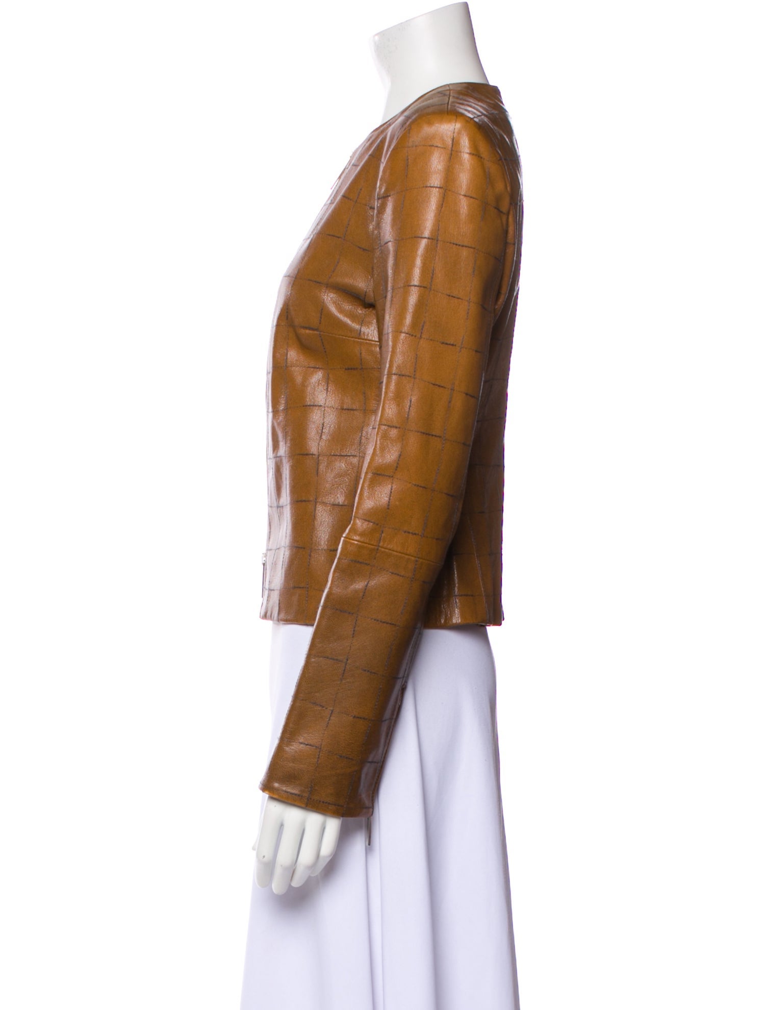 Emporio Armani Goat Leather Animal Print Evening Jacket