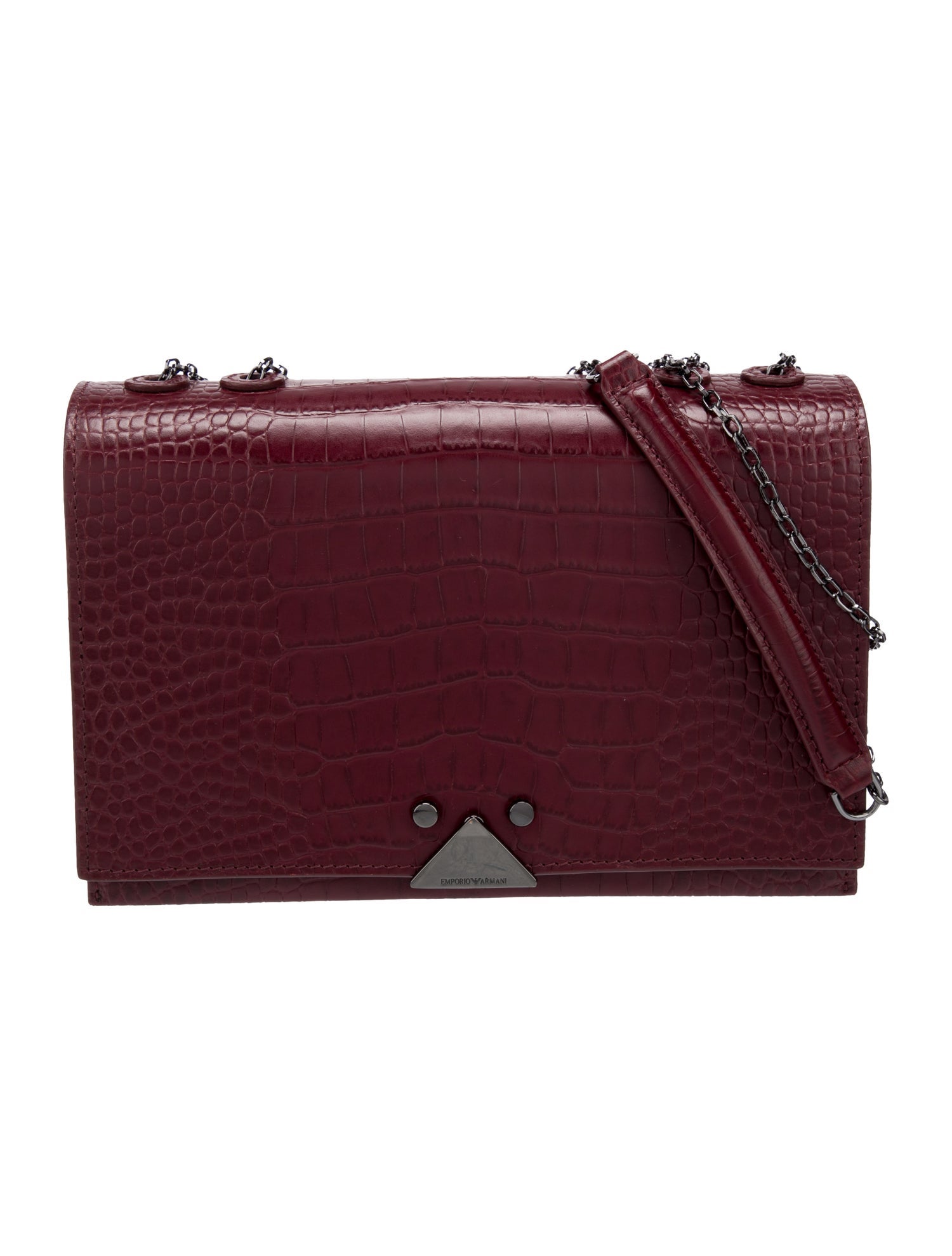 Emporio Armani Embossed Leather Crossbody Bag