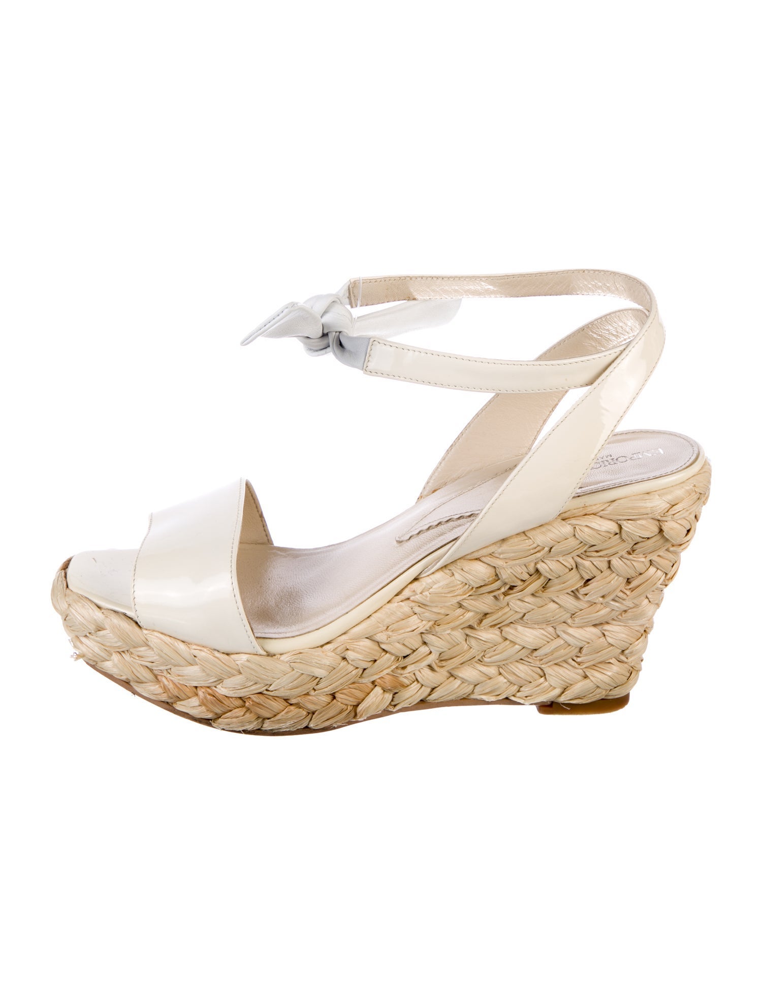 Emporio Armani Patent Leather Animal Print Espadrilles