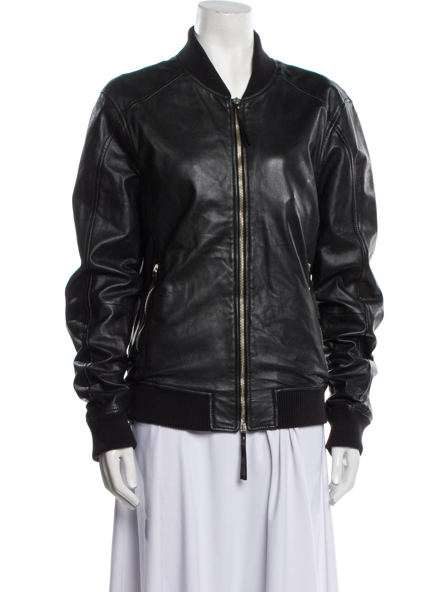 Emporio Armani Leather Bomber Jacket