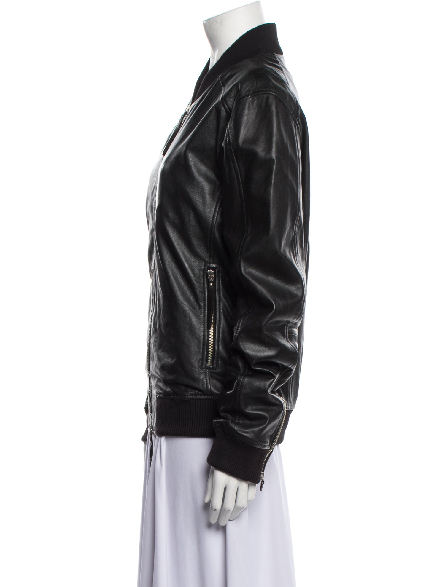Emporio Armani Leather Bomber Jacket