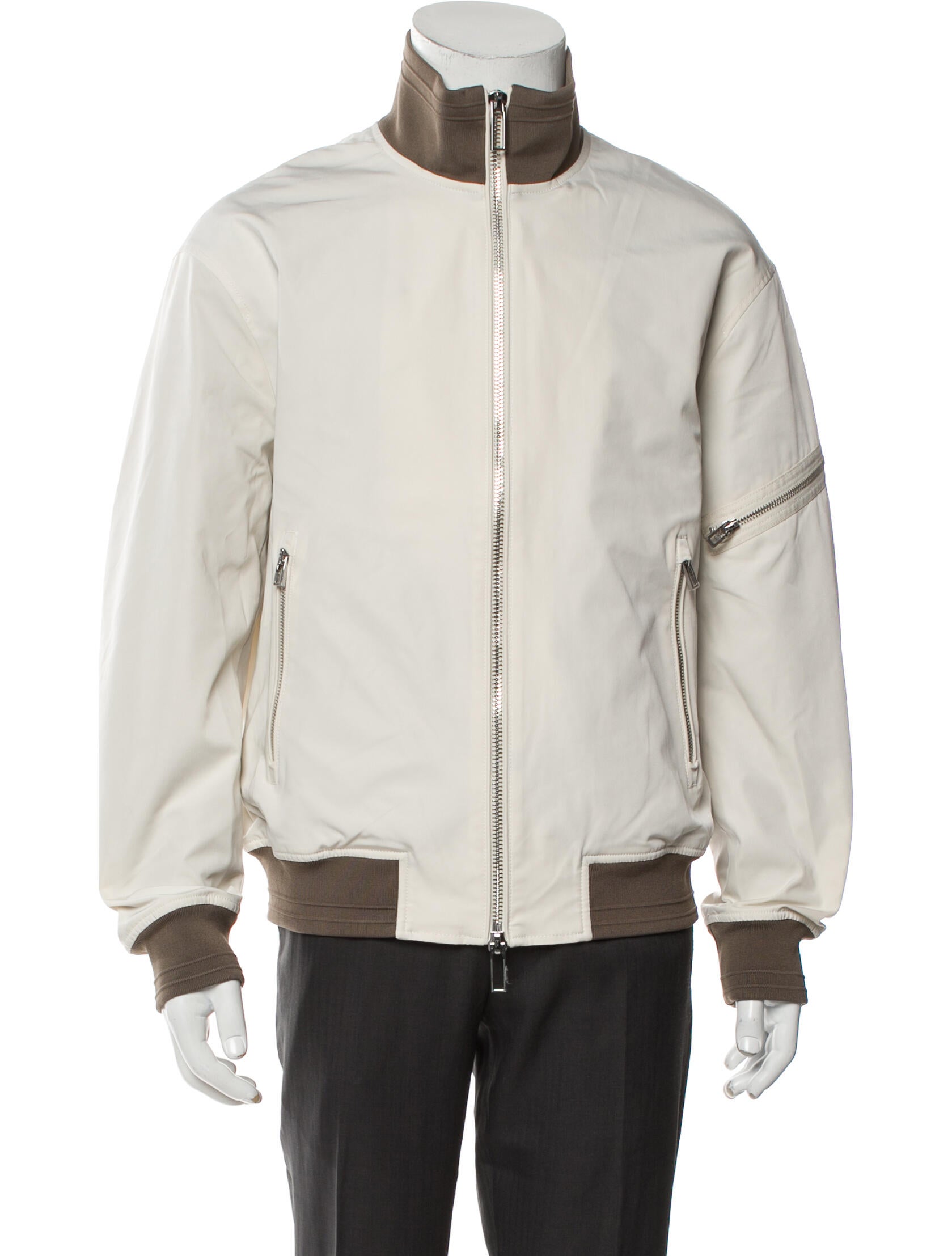 Emporio Armani Colorblock Pattern Bomber Jacket