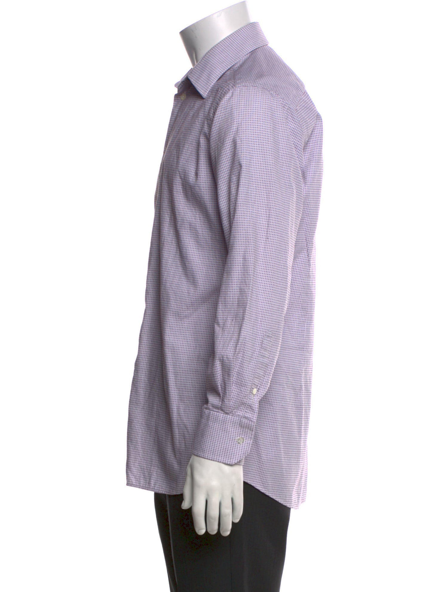 Emporio Armani Plaid Print Long Sleeve Shirt