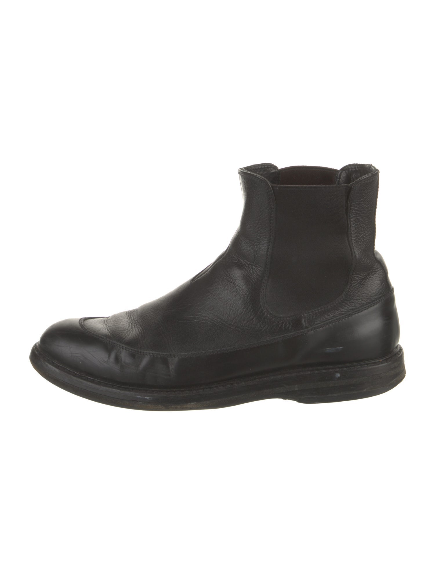 Emporio Armani Leather Chelsea Boots