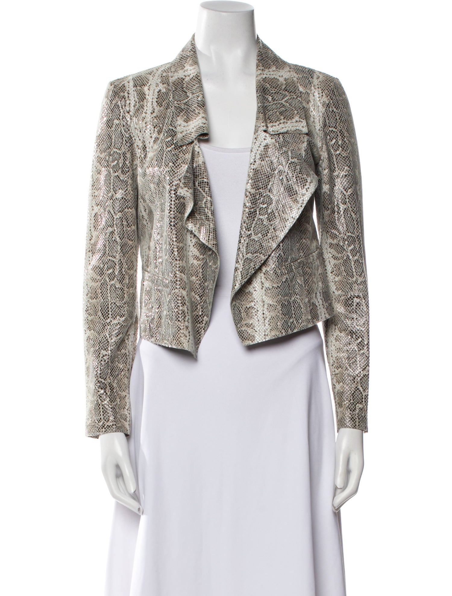 Emporio Armani Goat Leather Tweed Pattern Blazer