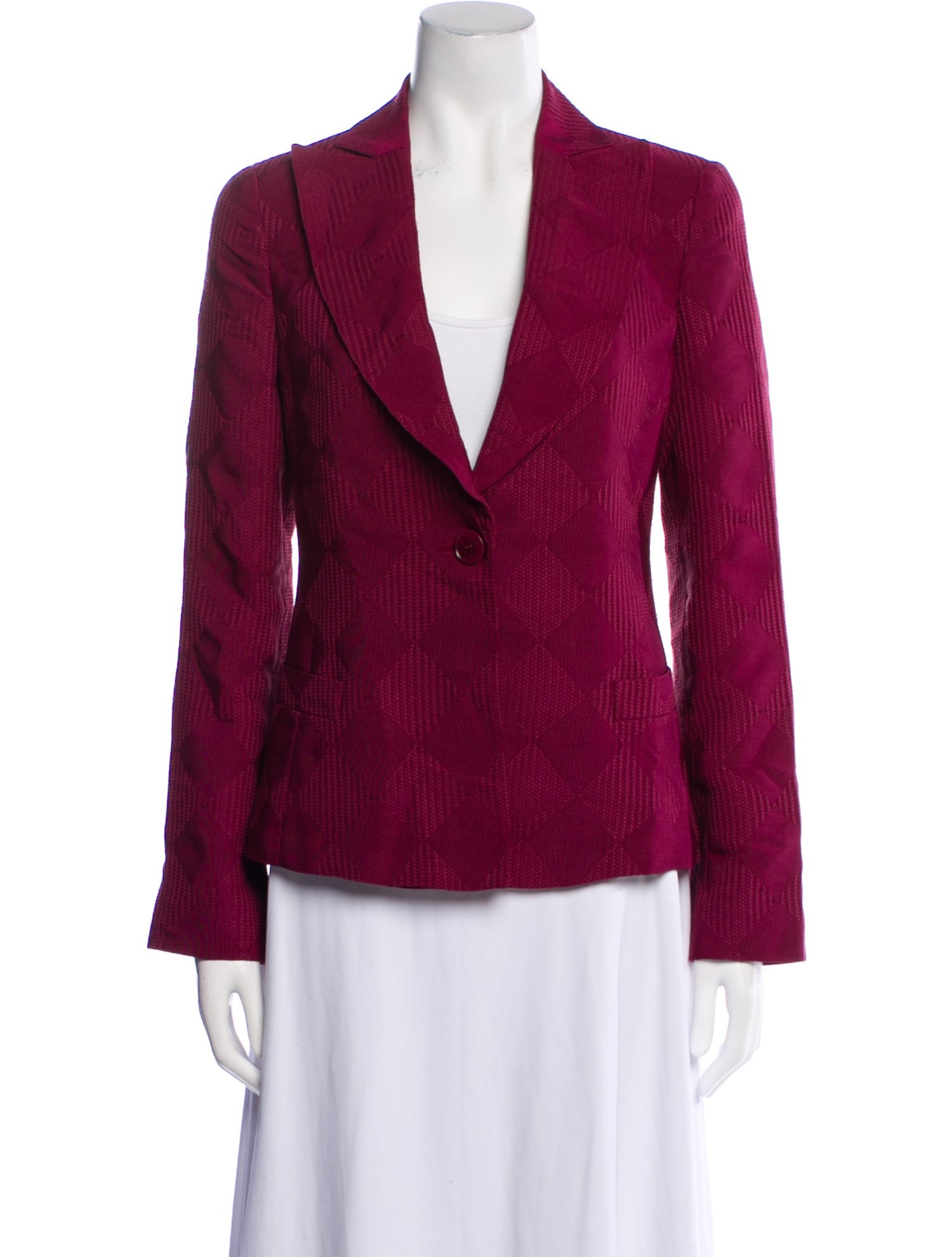 Emporio Armani Plaid Print Blazer