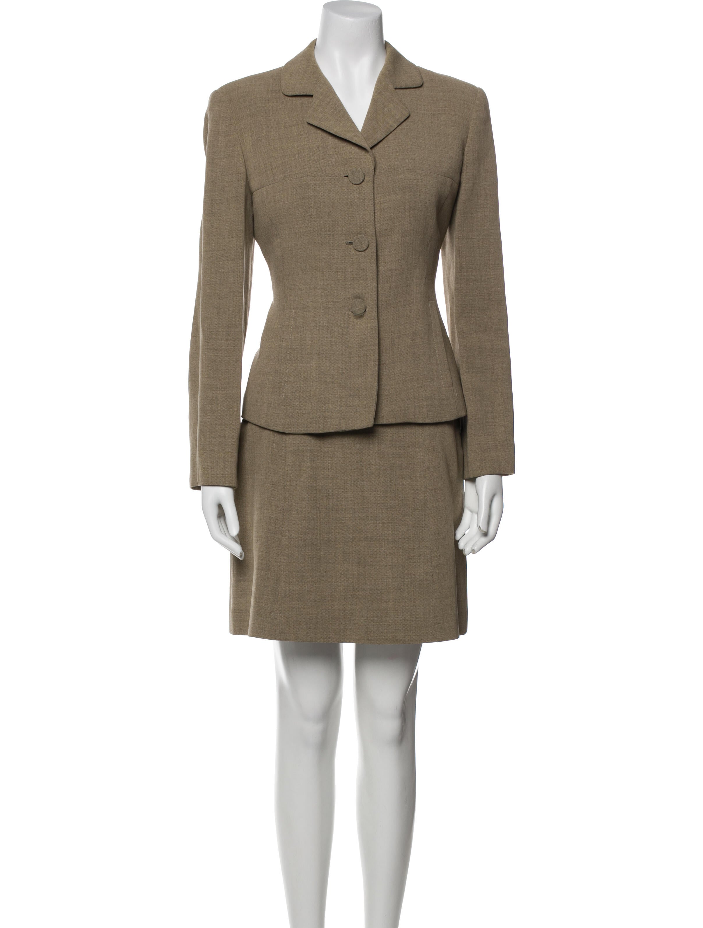 Emporio Armani Pleated Accents Skirt Suit