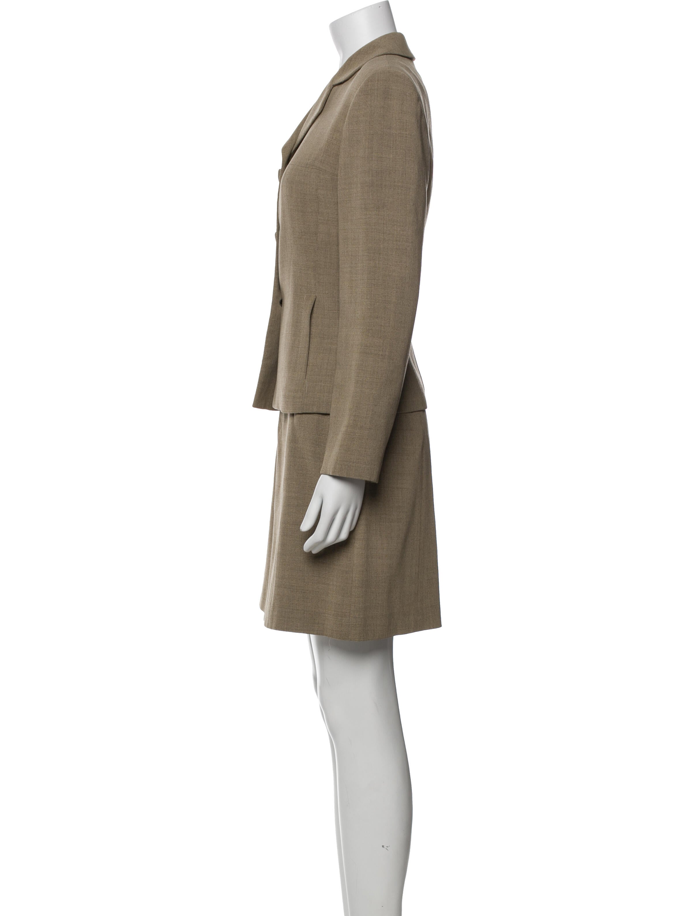 Emporio Armani Pleated Accents Skirt Suit