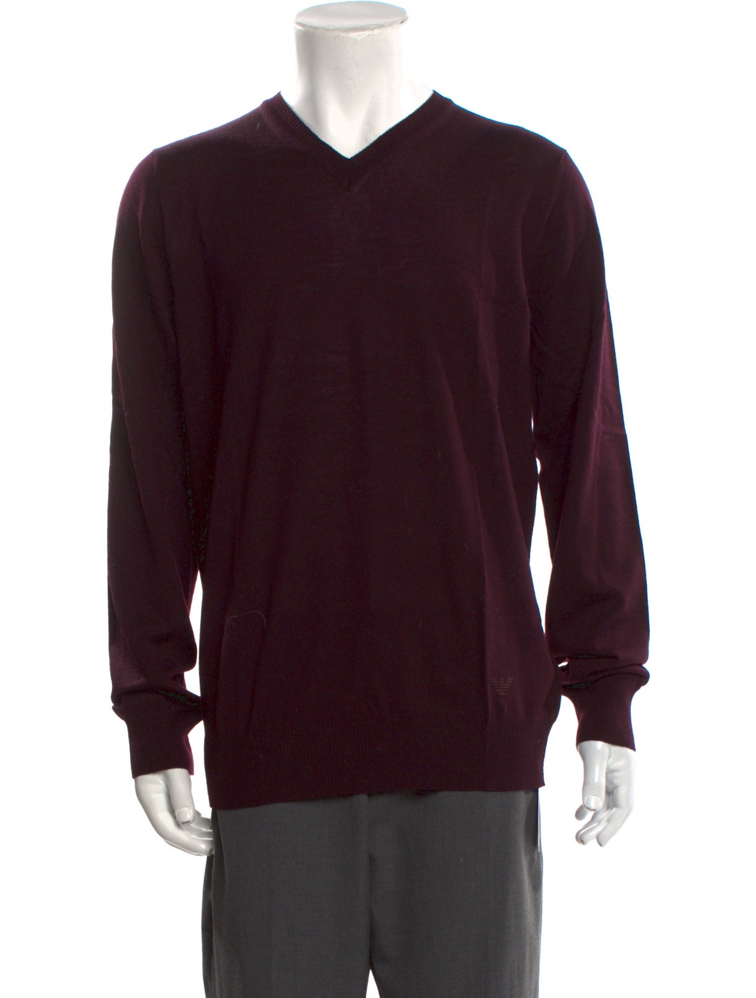 Emporio Armani Virgin Wool V-Neck Pullover w/ Tags