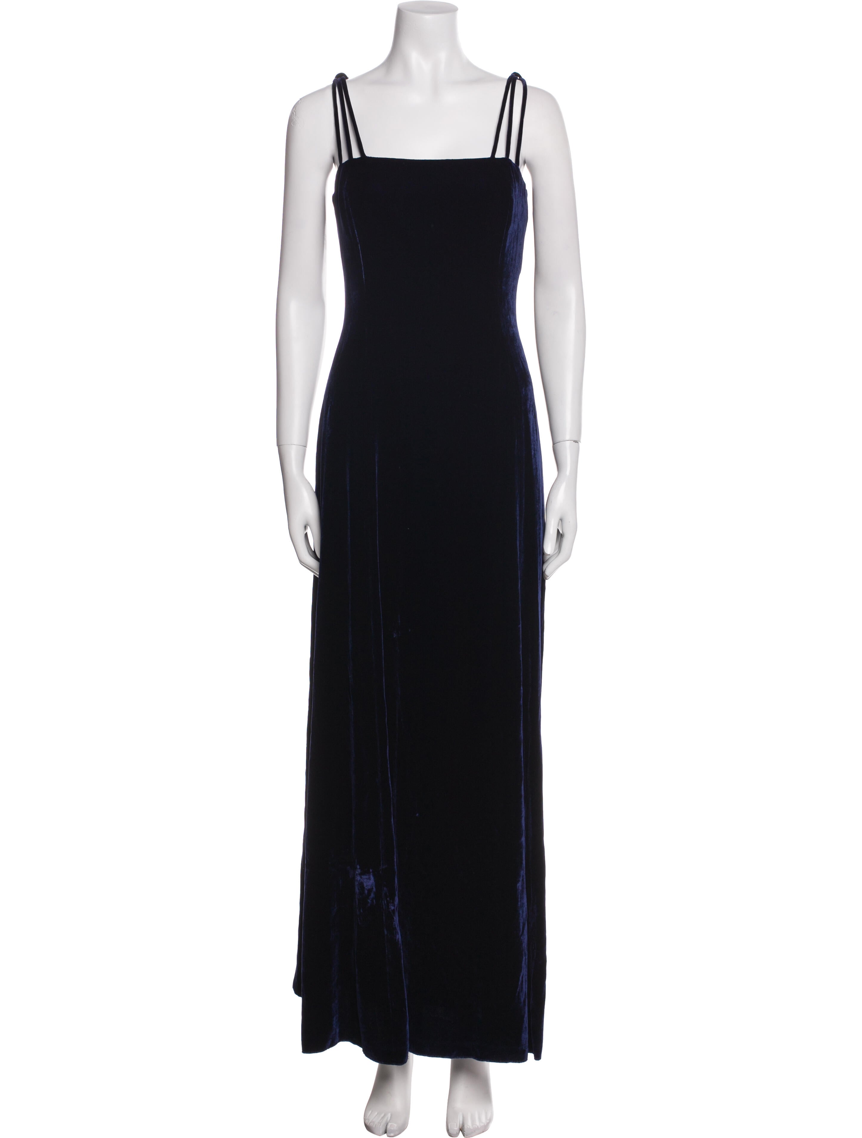 Emporio Armani Square Neckline Long Dress