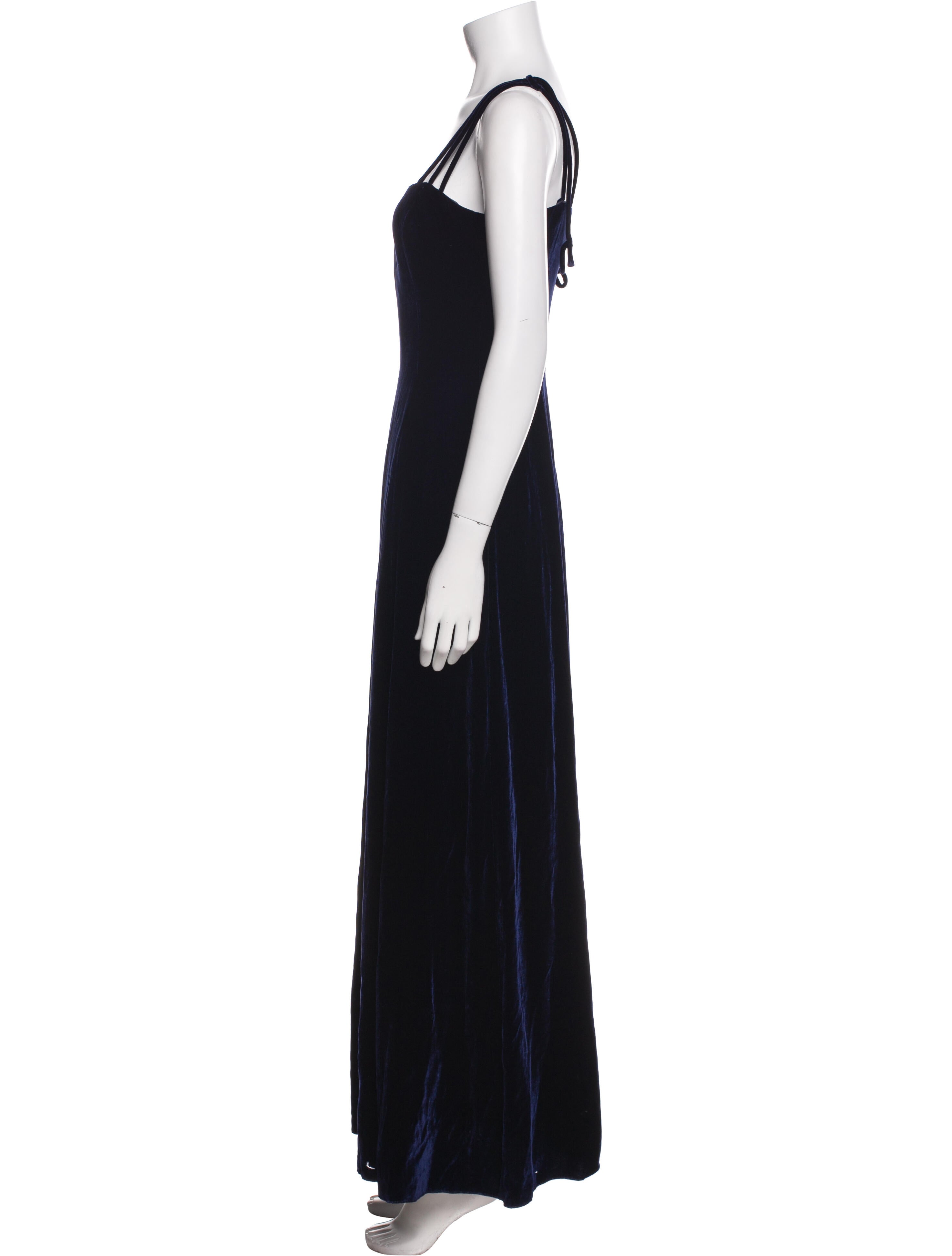 Emporio Armani Square Neckline Long Dress