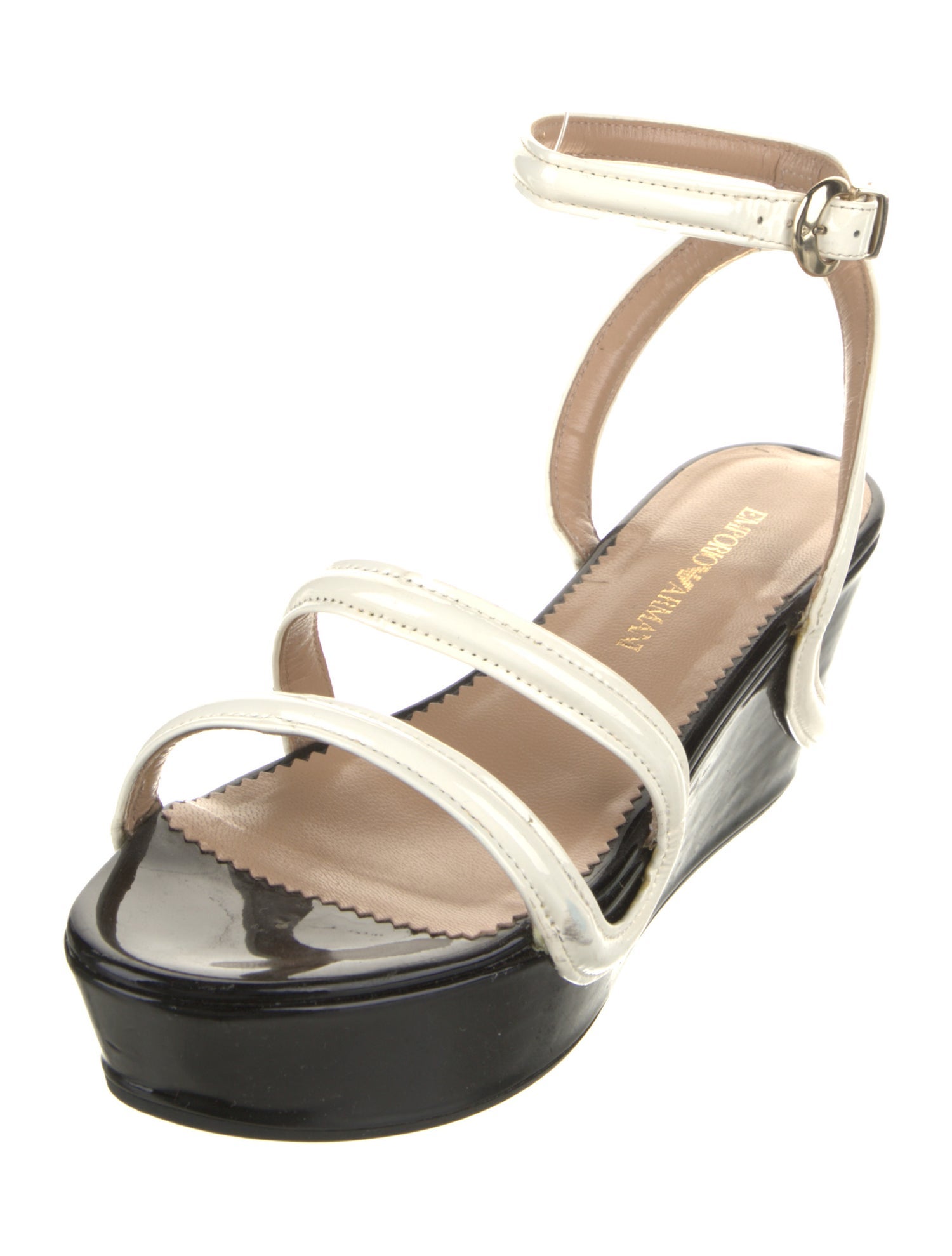 Emporio Armani Patent Leather Sandals