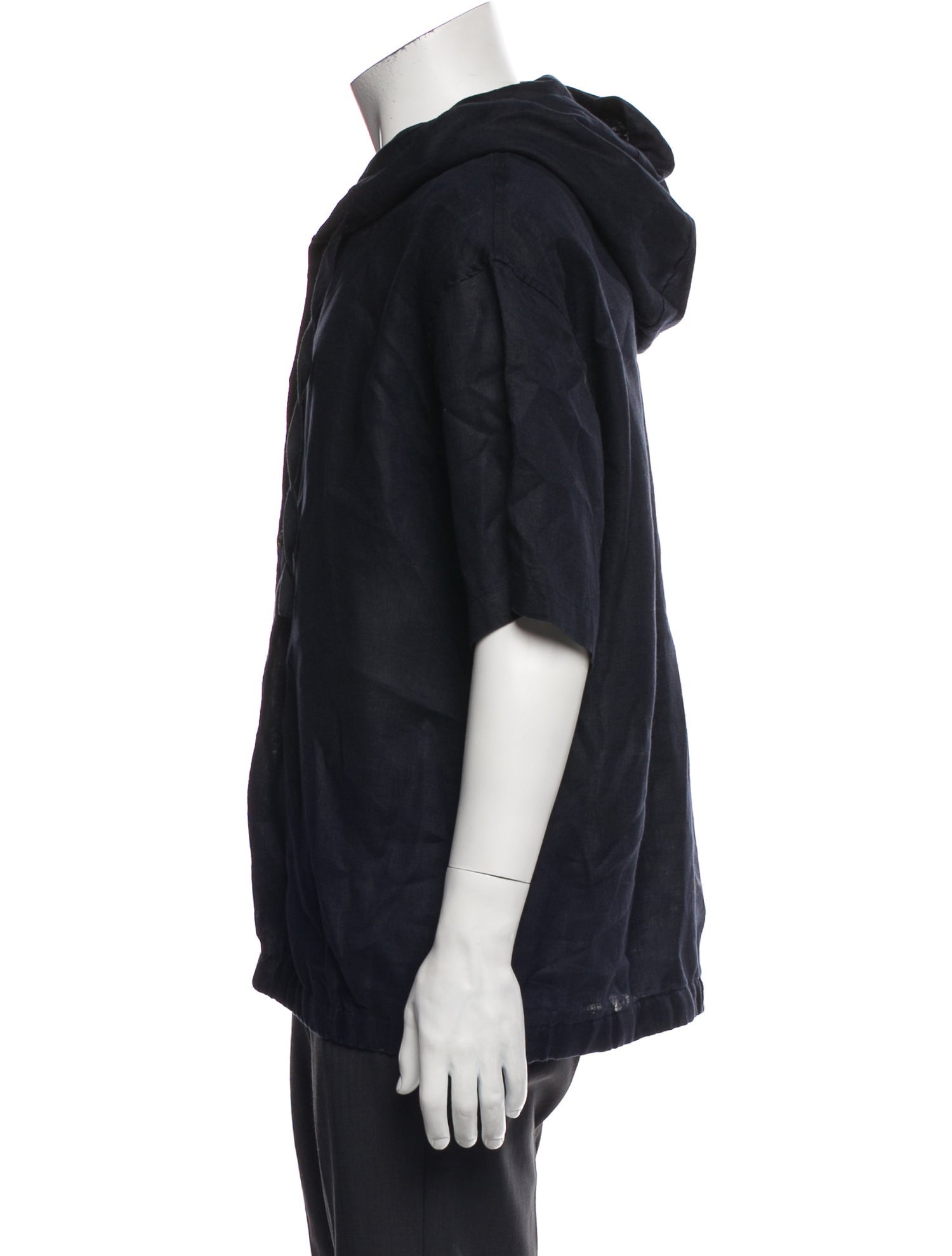 Emporio Armani Linen V-Neck Polo Shirt