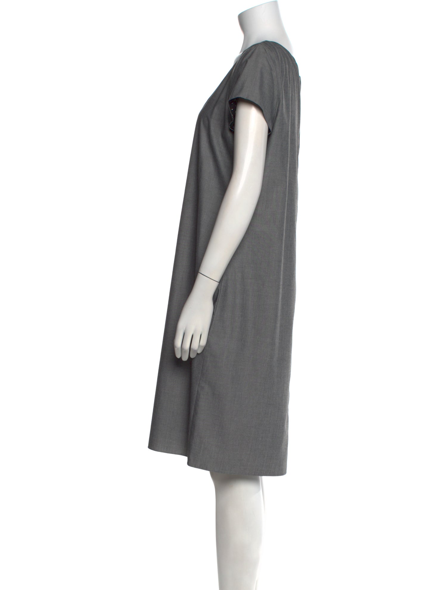 Emporio Armani Scoop Neck Knee-Length Dress