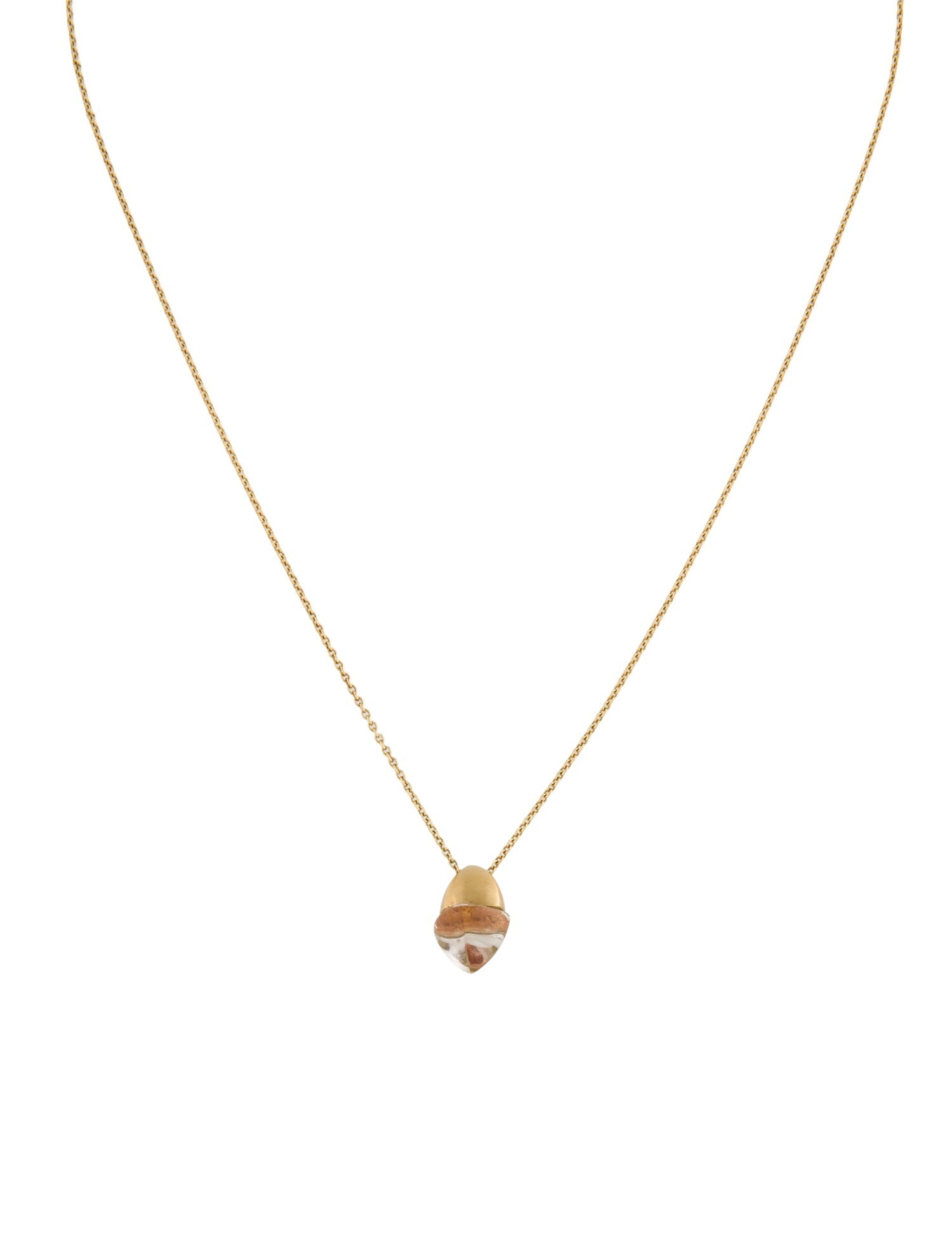 Emporio Armani 18K Quartz Pendant Necklace