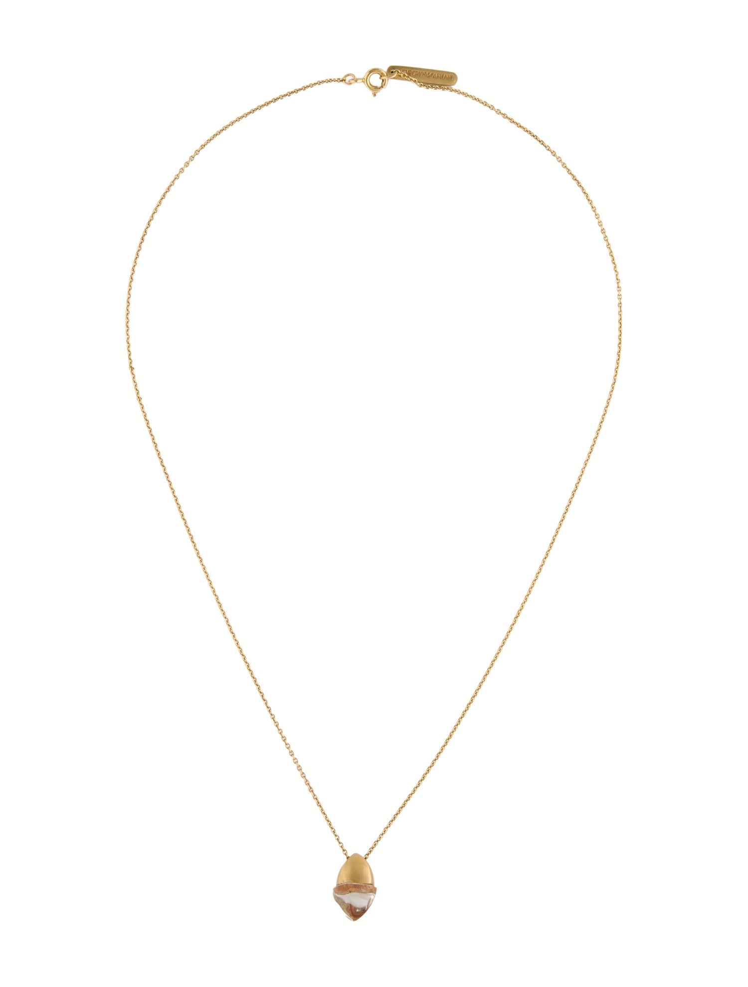 Emporio Armani 18K Quartz Pendant Necklace
