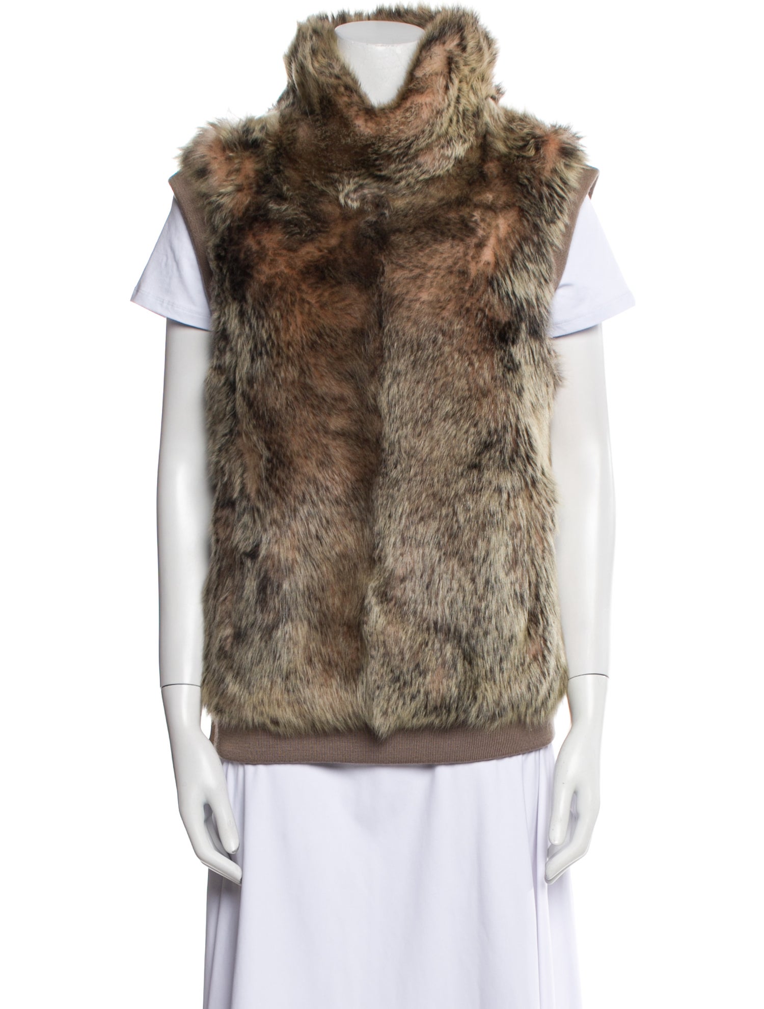 Emporio Armani Shearling Animal Print Fur Jacket