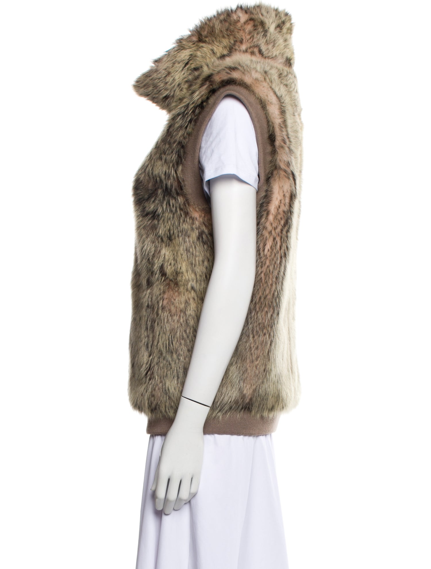 Emporio Armani Shearling Animal Print Fur Jacket