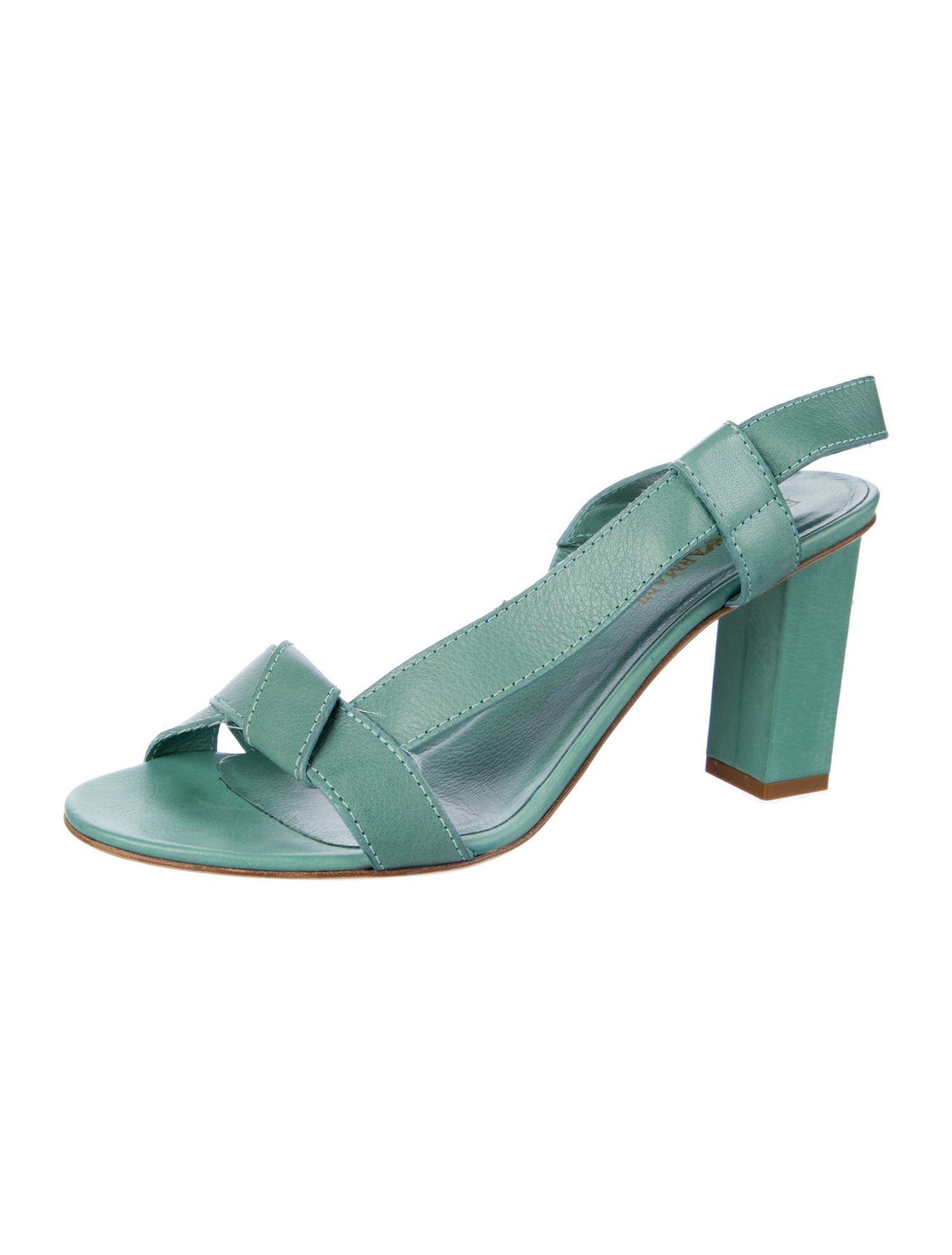 Emporio Armani Leather Slingback Sandals