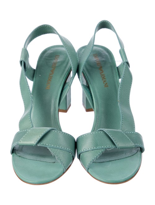 Emporio Armani Leather Slingback Sandals