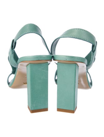 Emporio Armani Leather Slingback Sandals