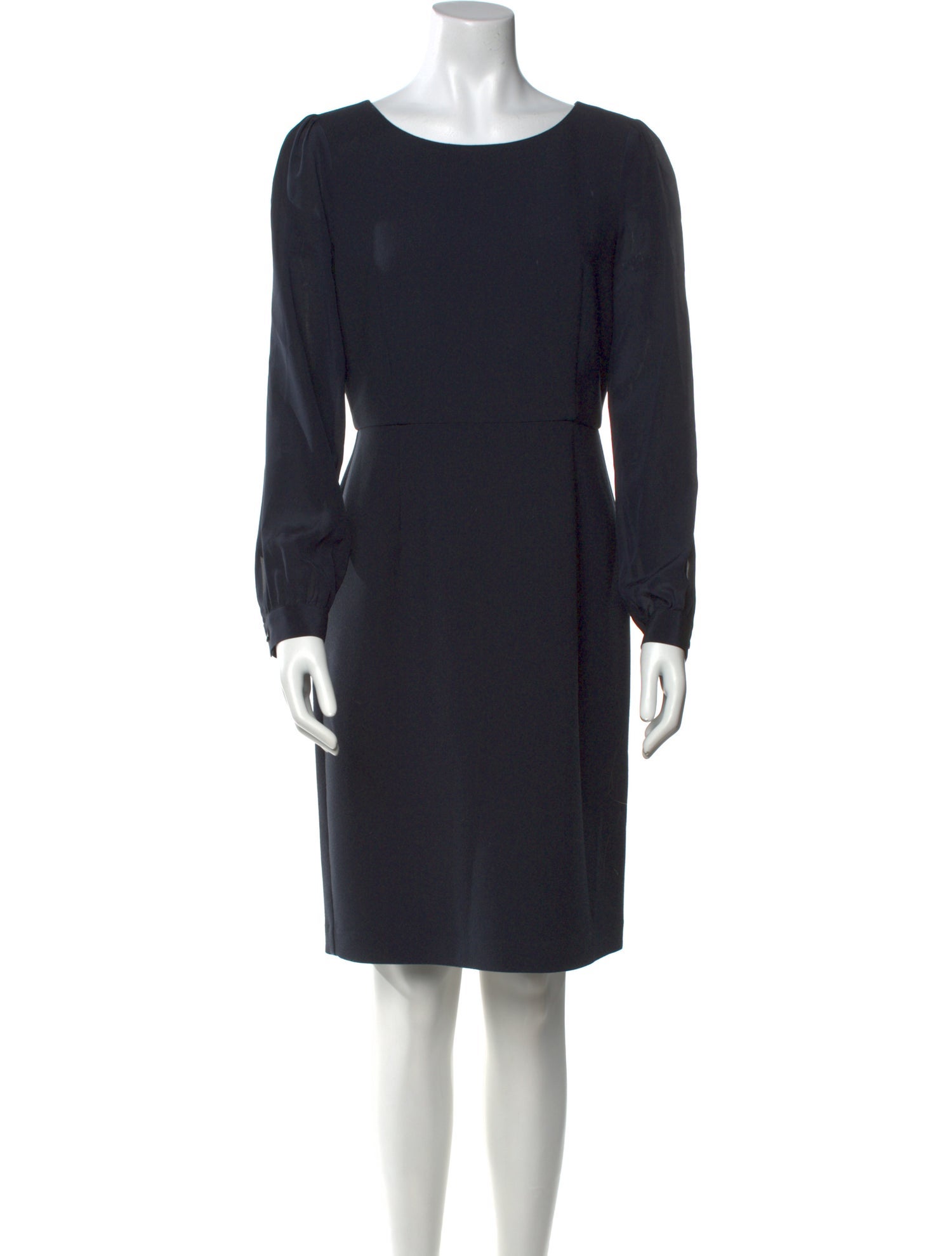 Emporio Armani Bateau Neckline Knee-Length Dress