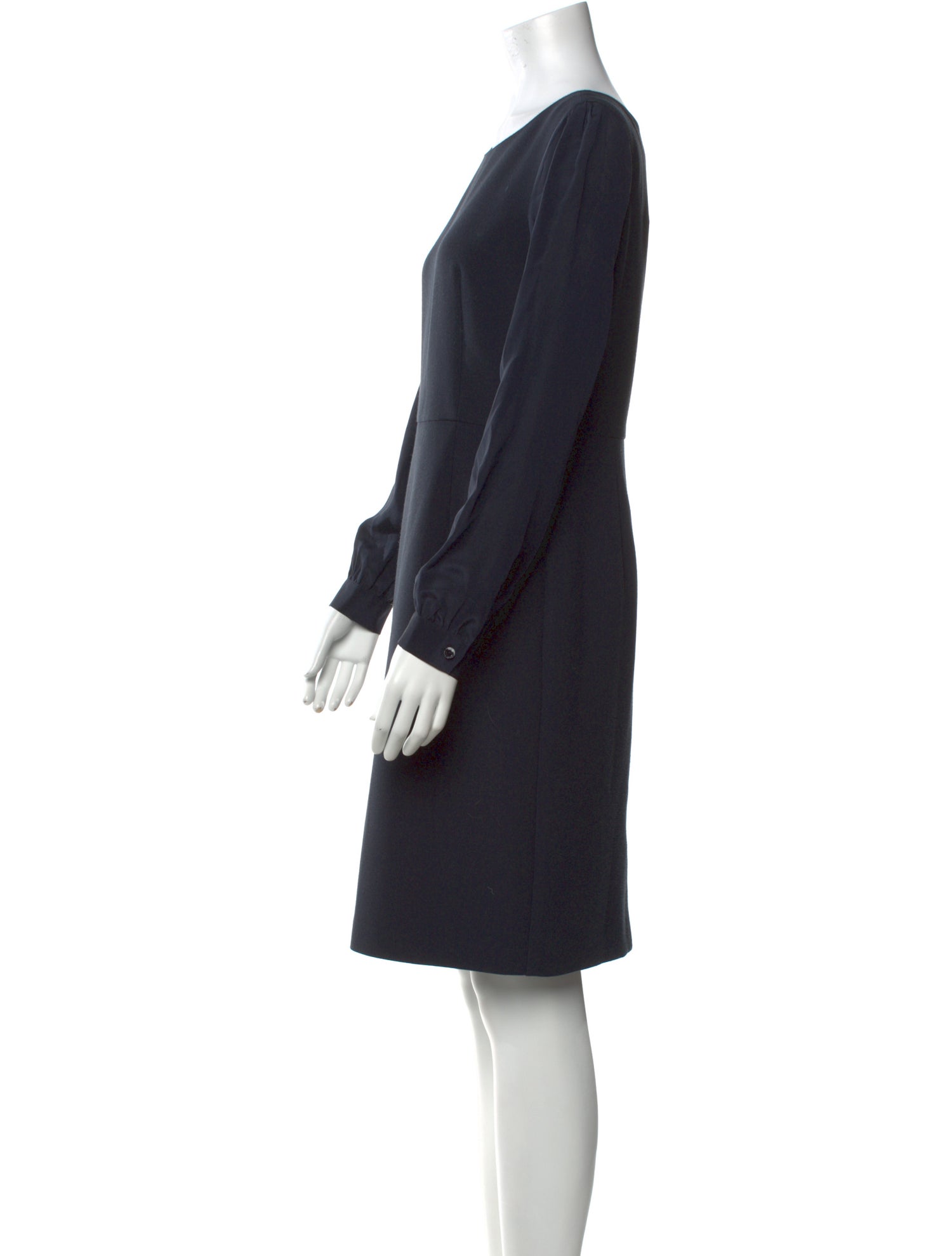 Emporio Armani Bateau Neckline Knee-Length Dress