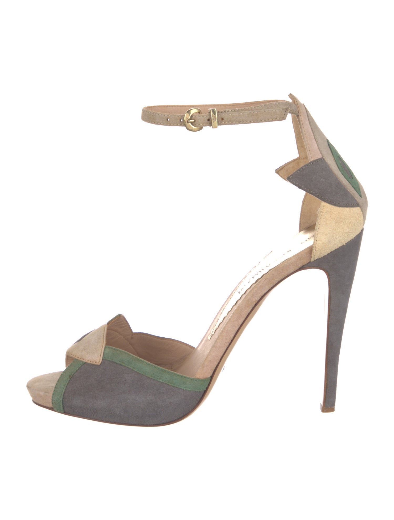 Emporio Armani Suede Printed D'Orsay Pumps