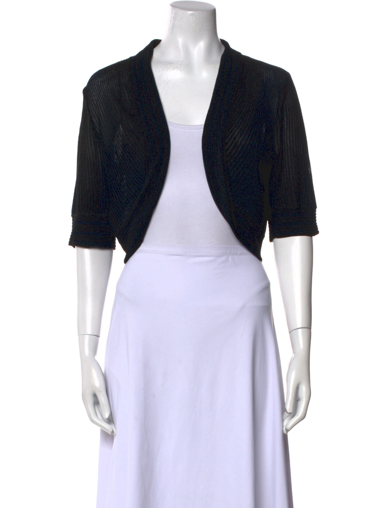 Emporio Armani Virgin Wool Open Front Sweater