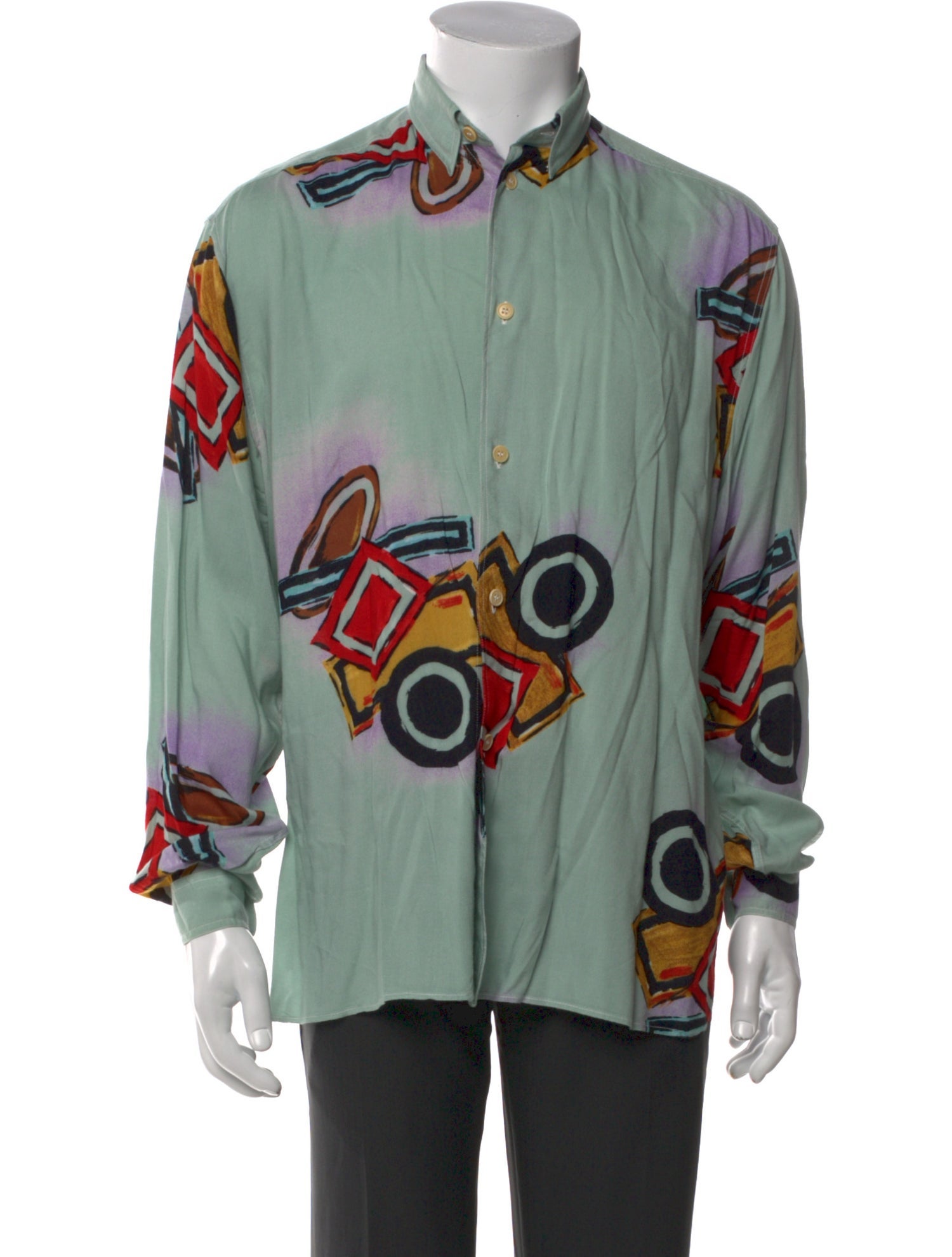 Emporio Armani Graphic Print Long Sleeve Shirt