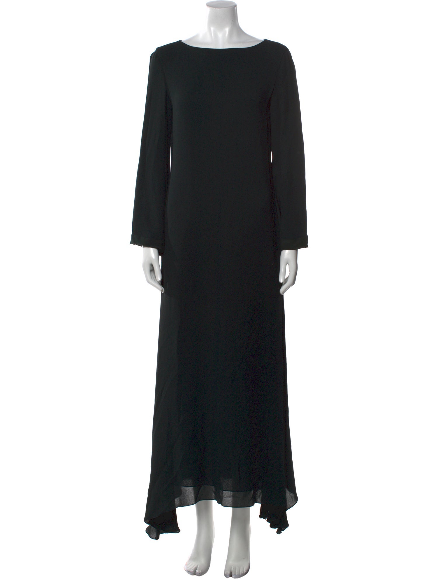 Emporio Armani Bateau Neckline Long Dress