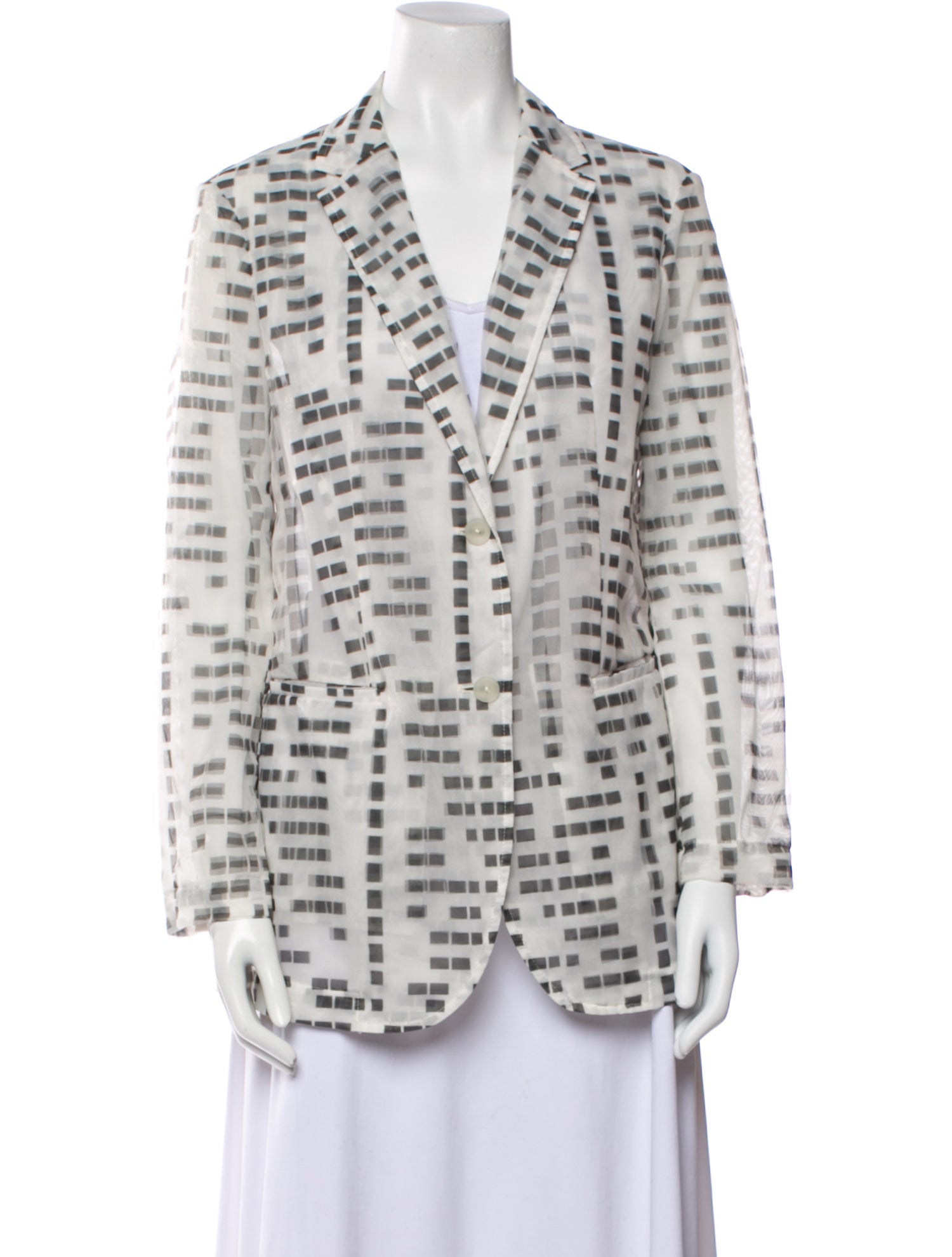 Emporio Armani Plaid Print Blazer