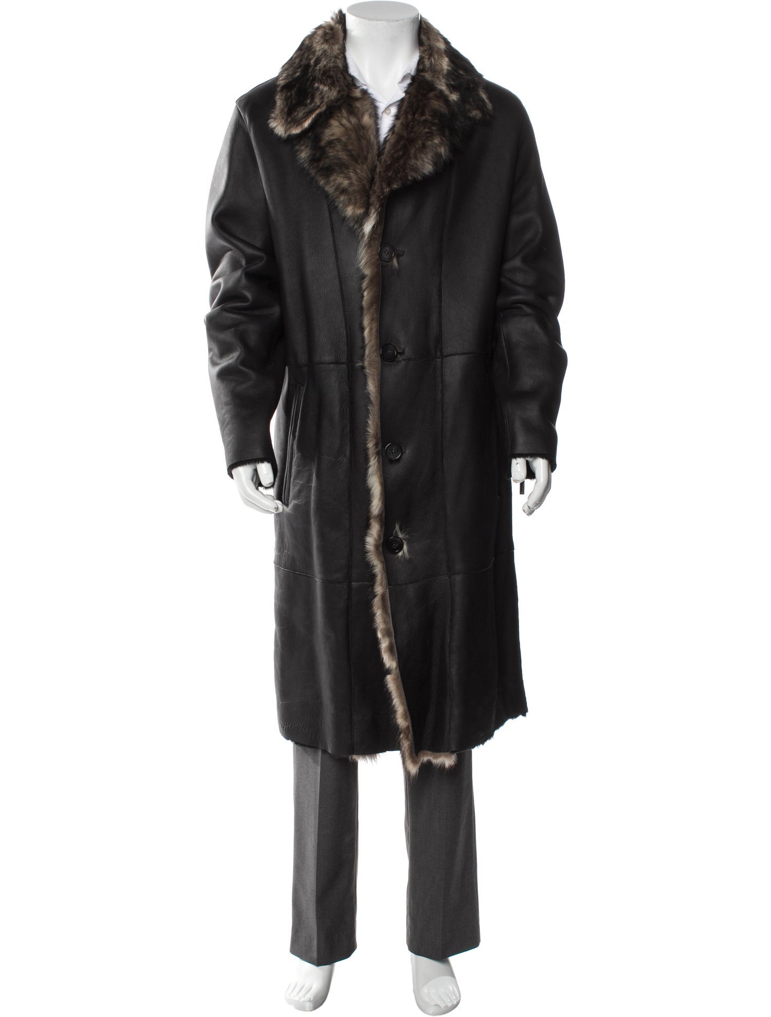 Emporio Armani Shearling Trench Coat