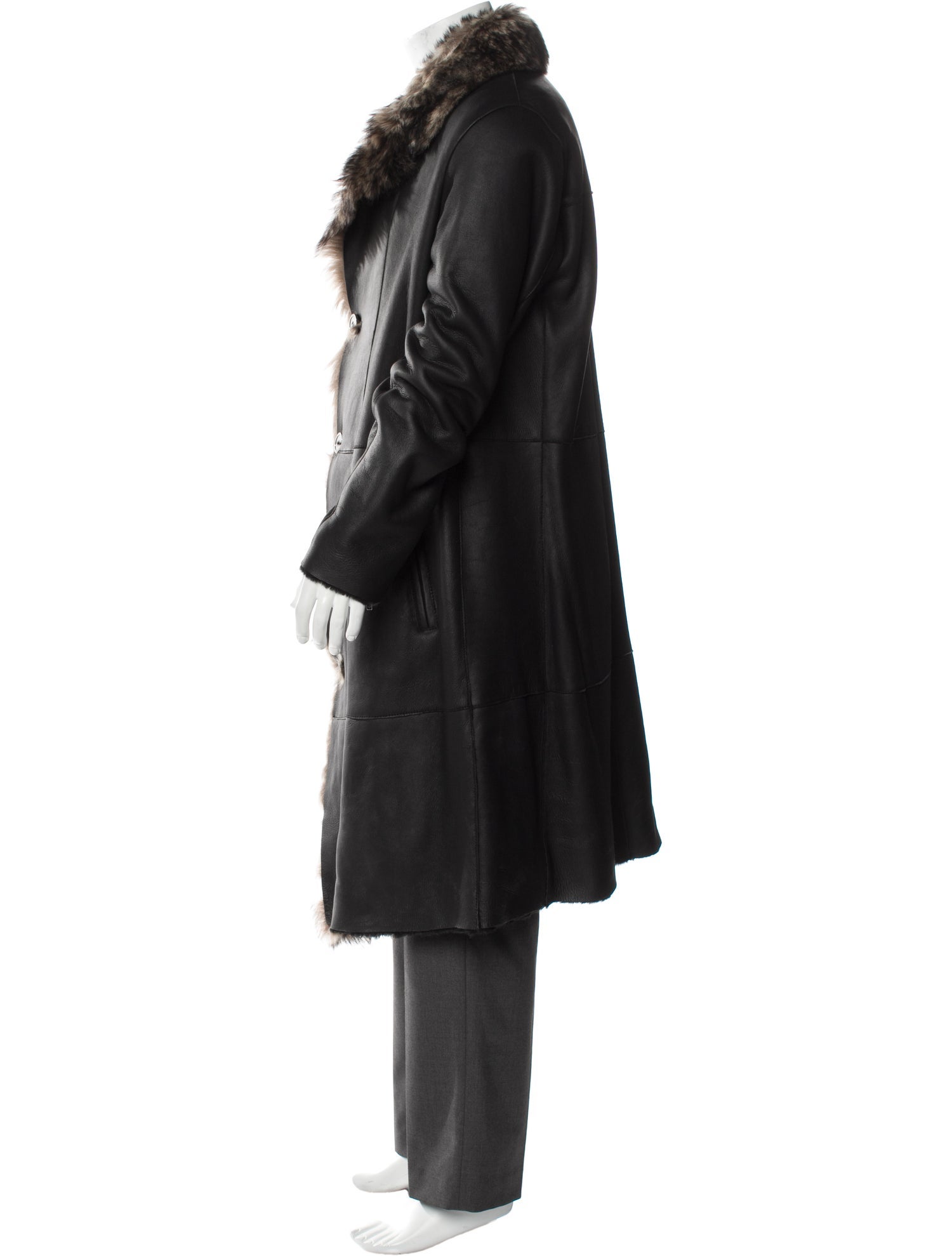 Emporio Armani Shearling Trench Coat