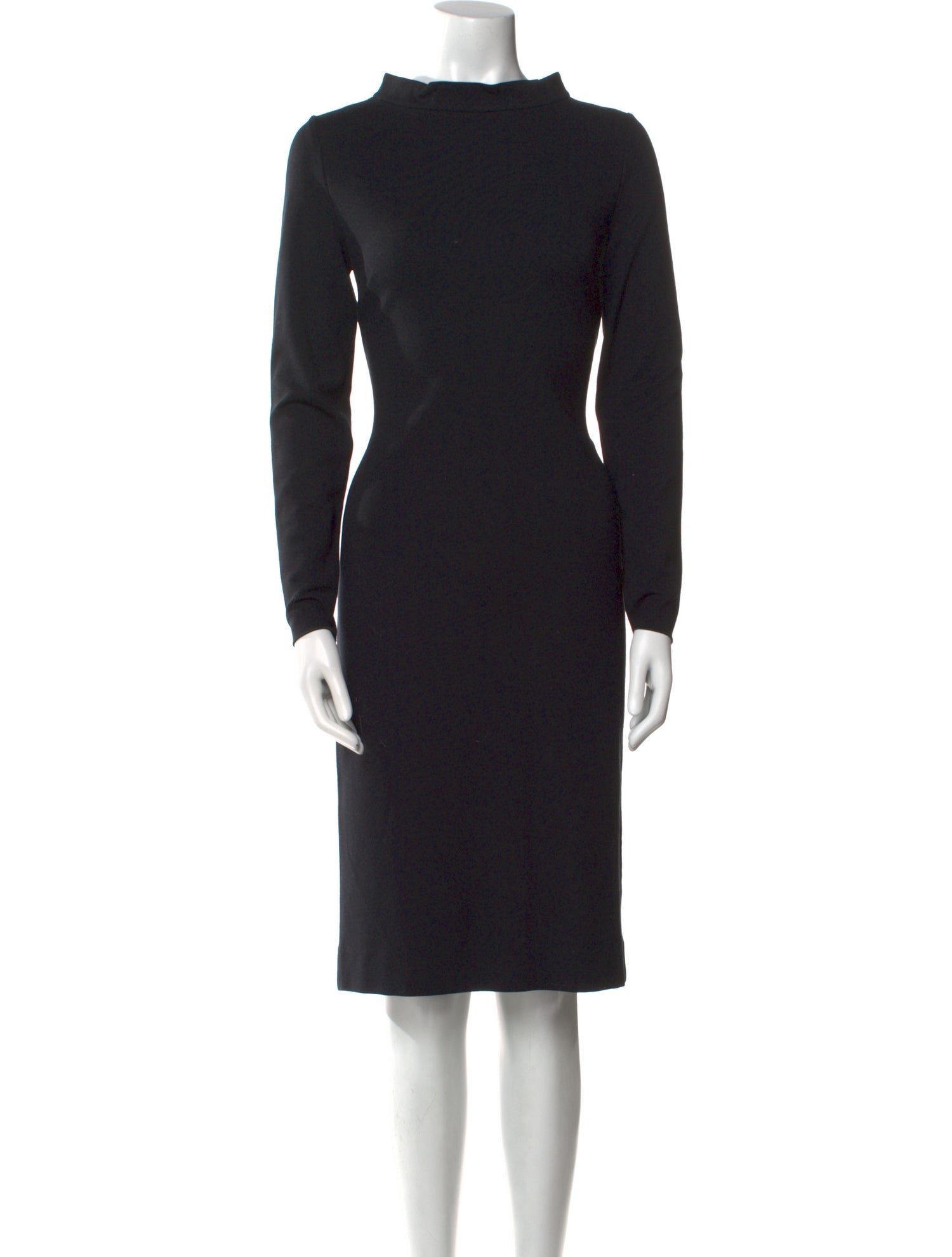 Emporio Armani Mock Neck Knee-Length Dress