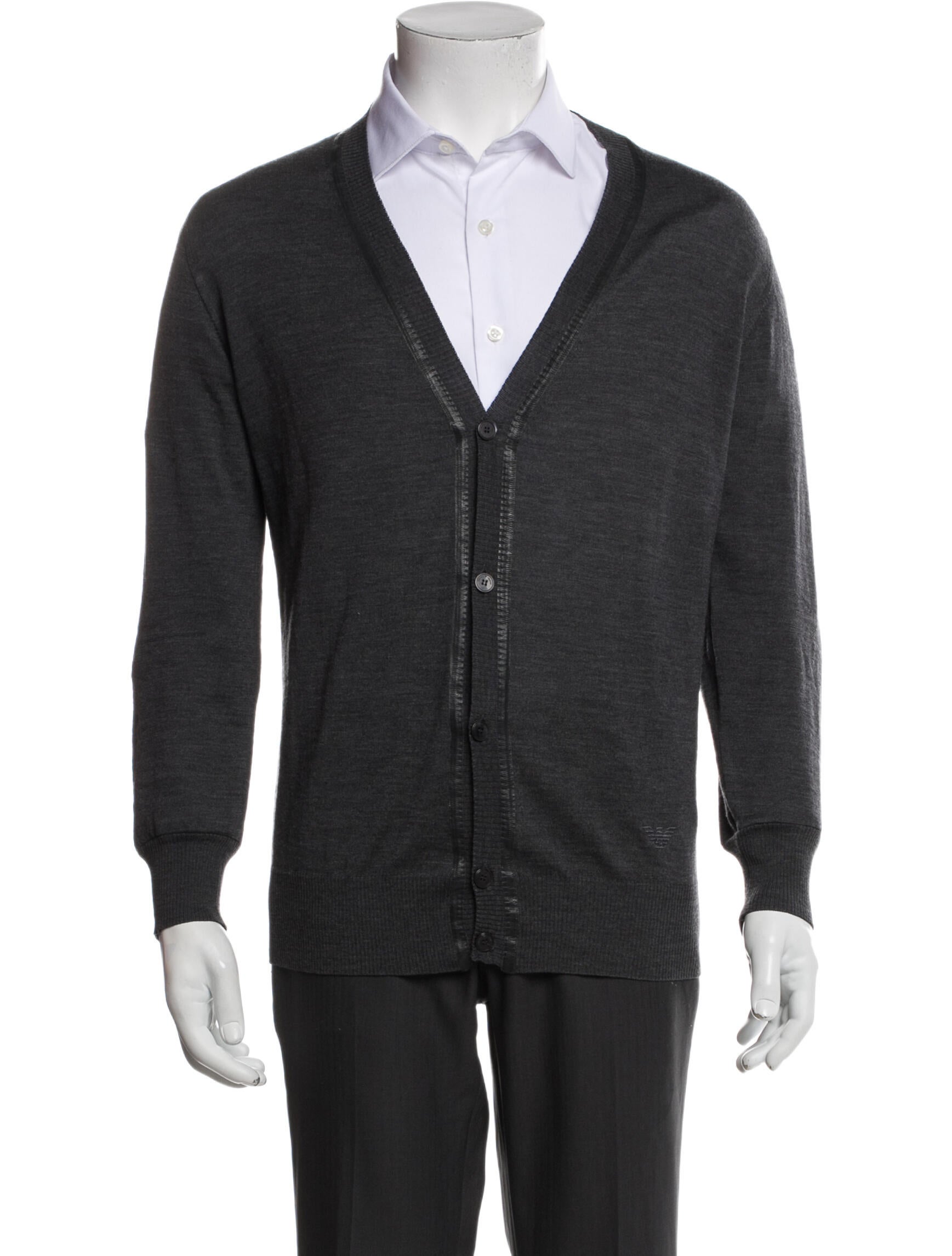 Emporio Armani V-Neck Long Sleeve Cardigan