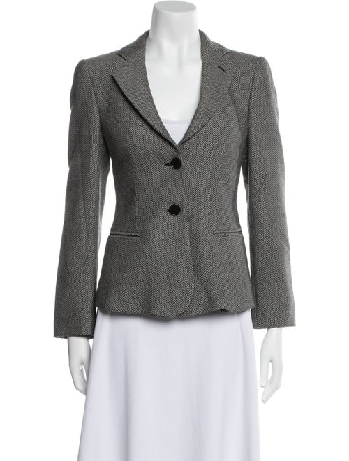Emporio Armani Virgin Wool Printed Blazer