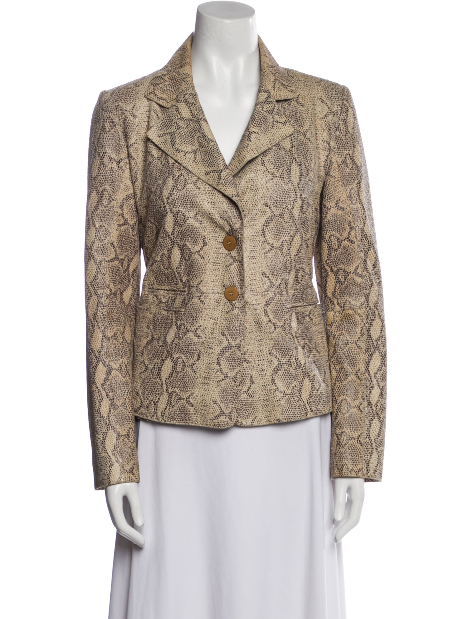 Emporio Armani Leather Printed Blazer