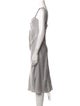 Emporio Armani Square Neckline Midi Length Dress