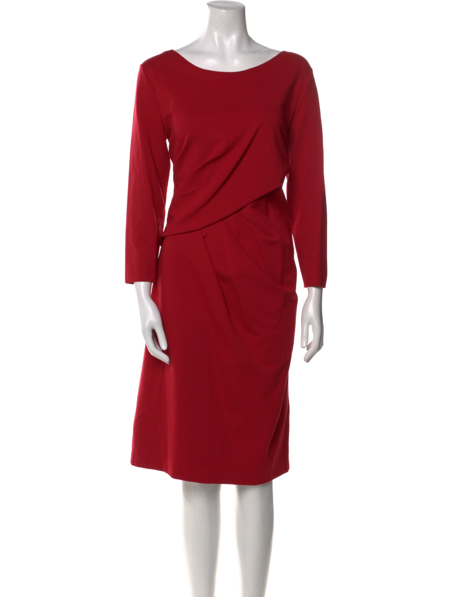 Emporio Armani Bateau Neckline Knee-Length Dress