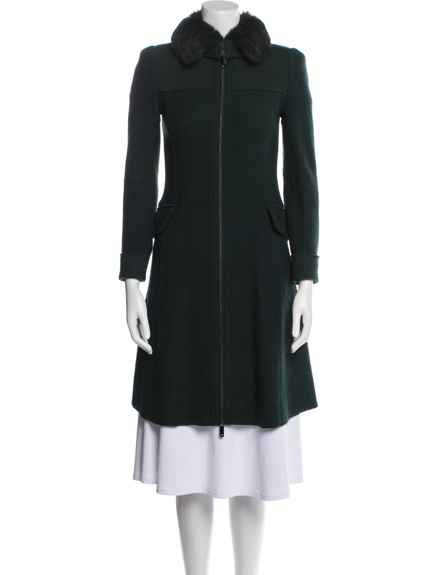 Emporio Armani Wool Fur Coat