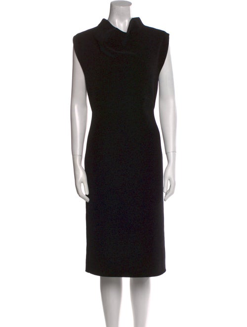 Emporio Armani Cowl Neck Midi Length Dress